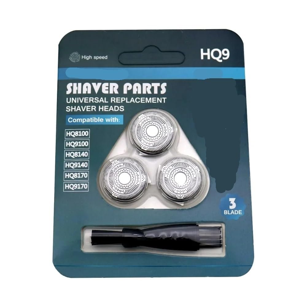 3pcs HQ9 Stainless Steel Replacement Razor Heads FitCompatible for PhilipsHQ9190 HQ9199 PT920 HQ8253 HQ8260 HQ8261 HQ8155 HQ8172