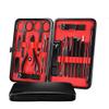 18-Tool Color Manicure System - Stainless Steel Paronychia Trimmer Set | Medical-Grade Pedicure Kit w/Organizer Case,Black 18 Tools view 1