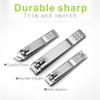 23-Pc Complete Nail Solution - Stretching Tools & Clippers Set | Salon-Grade Stainless Steel Pedicure Kit,23 Checkered Texture 02,China view 2