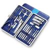 21-Pc Medical Pedicure Kit - Stainless Steel Paronychia Tools w/Trimmers | Nail Care Set,Blue view 1