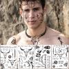 12 Sheets 90+ PCS Halloween Face Temporary Tattoos Stickers, Halloween Face Fake Tattoos Spider Bat Snake Skull Lion Tattoos Halloween Makeup Kit For Women Girls Halloween Masquerade Party view 4