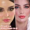 JUAAZIN 2Pcs Liquid Lip Stain Peel Off Lip liner and Lip oil with Tweezer, Dual-Ended Peel Off Lip Stain Tattoo, Highly Pigmented Long Lasting Waterproof, Transfer-proof for All Skin Types, 02#+04# view 2