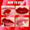 JUAAZIN 2Pcs Liquid Lip Stain Peel Off Lip liner and Lip oil with Tweezer, Dual-Ended Peel Off Lip Stain Tattoo, Highly Pigmented Long Lasting Waterproof, Transfer-proof for All Skin Types, 02#+04# view 4