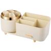 360 Rotating Cosmetic Organizer, Large Capacity Makeup Case With Drawer For Skincare, Brushes, Lipsticks, And More view 2