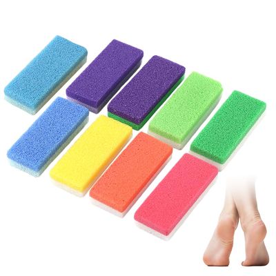 9PCS Foot Pumice Stone, 2025 Upgraded Professional Pedicure Foot Pumice Stone for Feet Hard Skin Callus Remover and Scrubber, Durable Exfoliating Stone for Spa Pedicure (Colorful-A)