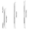 3PCS Cuticle Pusher Tool, Professional Stainless Steel Dual-Ended Cuticle Remover & Spoon Nail Cleaner for Manicure Pedicure, Cuticle Removal Gel Polish Prep Nail Art Tools (Silver) view 2