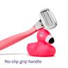 Flamingo Razors for Women, 1 Razor (Flamingo Pink) Handle and 1 Razor Blade Refill view 4