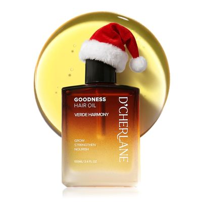 D'Cherlane Hair Growth Oil  Scalp Treatment with Rosemary, Argan, Coconut & Castor Oil Organic | Lightweight, Non-Greasy Formula for Fuller, Thicker, Stronger Strands | For All Hair Types