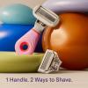 Flamingo Travel Razor Kit for Women  Body & Pubic Razor  Mini Handle, 2 Blade Refills, 2 Travel Size Foaming Shave Gels & Vented Case  Perfect Stocking Stuffer view 4