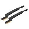 BRRNOO 2pcs Folding Eye Lash Brow Comb, Stainless Steel Eyelash Separator, Metal Teeth Eyebrow Comb, Portable Dual Sided Eyebrow Brush with Protected Design, Comfortable Grip Handle, view 1