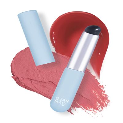 DEARMAY Fingertip Smudge Brush 0.49 oz. Soft silicone brush for smooth blending, lip brush with compact size and protective cap for clean and portable use anytime, korean makeup