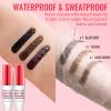 2PCS Eyebrow Tattoo Gel Peel Off WaterproofLong-lastingSmudge ProofDark Brown Eyebrow Gel for Women,DIY at Home,Christmas Day Gift Set view 4