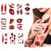 10 Sheets Temporary Tattoos for Party Favors, DIY Crafts, Gifts, and Decorations (Scar) view 1