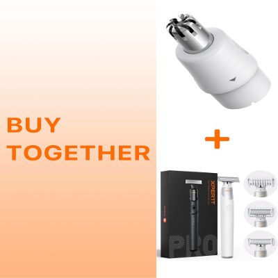 Electric Trimmer for Men White(Lite) & Nose Hair Trimmer Accessories(White)
