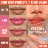 2pcs Lip liner Stain Peel Off,Lip Stain Waterproof Long Lasting,2-in-1 Lip Liner with Tweezer,Non-Fading Peel Off Lip Color,Stay On All Day,Perfect for Gift ,Highly Pigmented Color(Nude+Cocoa) view 4
