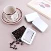 ZQTSANKESL 2 Pcs Small Metal Tin Box with Clear Window Lid - Cotton Swab Holder & Travel Qtip Case, Portable Empty Storage Container for Jewelry, Hair Ties, Dental Floss, Candy Packaging (Silver) view 3