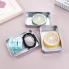 ZQTSANKESL 2 Pcs Small Metal Tin Box with Clear Window Lid - Cotton Swab Holder & Travel Qtip Case, Portable Empty Storage Container for Jewelry, Hair Ties, Dental Floss, Candy Packaging (Silver) view 4
