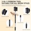 docolor 3 Head Eyebrow Eyelash Shaper Eyelash Comb Double Head Brush Makeup Grooming Tool cosmetic with 3 Different Spoolie Brushes for Separating Lashes, Grooming and Shaping Brow view 2