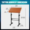 POARMEEY XXL Tattoo Arm Rest Stand Professional Tattoo Armrest with Large Soft Pillow and Adjustable Hight Angle for Studio view 3