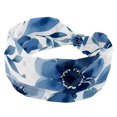 1 Pack Headbands for Women Non Slip Elastic Sports Hair Bands for Women, Soft Cloth Headband for Workout Yoga Fashion Hair Accessories,Watercolor Art Flowers