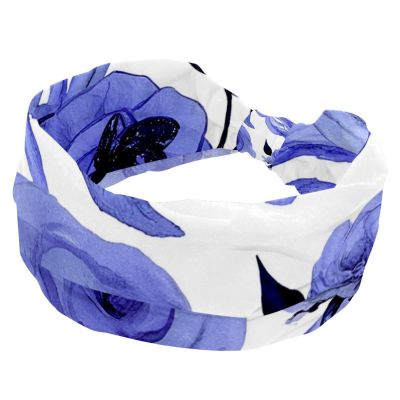 1 Pack Watercolor Art Flowers Elastic Soft Fabric Non-Slip Women's Fashion Headbands - Soft, Wide, and Stylish for All Occasions