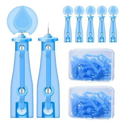 FIEHTAVO 110PCS Pimple Needle, Pimple Popper Tool Kit for Cosmetic Use,Skin Blemish Removal Tool,Convenient for Skincare use at Home and During Travel