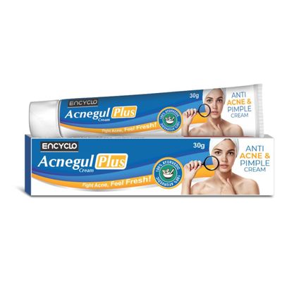 Acnegul Plus Anti-Acne Cream |Anti Acne & Anti Pimple Cream | With Botanical Actives Vitamins | Mineral oil free Paraben free | for all skin | Daily Face Treatment | 30g