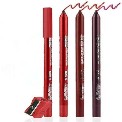 Colored Gel Glitter Eyeliner Pencils Pen Set, 3 Pcs Eyeliner Waterproof Lip Liner Eye Shadows Eyebrow Pencils Pen Eye Makeup (14#+17#+18#)