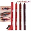 Colored Gel Glitter Eyeliner Pencils Pen Set, 3 Pcs Eyeliner Waterproof Lip Liner Eye Shadows Eyebrow Pencils Pen Eye Makeup (14#+17#+18#) view 2