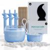 Rosepil Nose Ear Eyebrow Upper Lip Waxing Kit for Men & Women - 50g Wax, 6 Sticks, 6 Nose Applicators, Portable Wax Warmer with Smart Temp Control & Red/Green Light Guidance, Multi-Use Home & Travel view 1