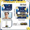 30 Pack Christmas Thank You Lip Balm Gifts Bulk, Blue Gold Winter Lip Balm Gifts, Appreciation Party Favor for Women Man Coworker Employee We Appreciate You Baby Shower Birthday Party Supplies view 3