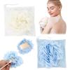 2 Pcs Bath Sponge with Drawstring,That Holds Bar Soap,for Cleansing and Smooth Skin,2 in 1 Loofah Washcloth Combo Soap Bar Loofah(White, Blue) view 1