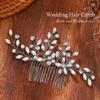 Asooll Rhinestone Sparkly Bridal Hair Comb Silver Crystal Hair Pieces Wedding Hair Accessories for Women view 2