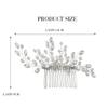 Asooll Rhinestone Sparkly Bridal Hair Comb Silver Crystal Hair Pieces Wedding Hair Accessories for Women view 4