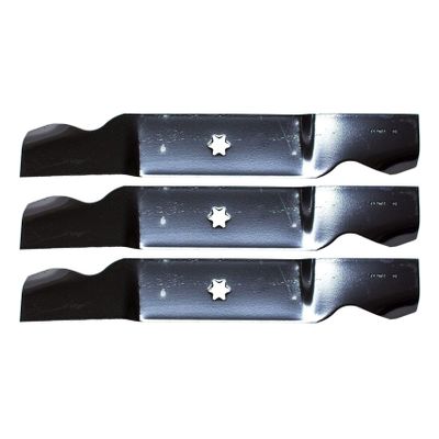 CUOFYUNL 3Pk Oregon High Lift Blades 0677X Fits 0677B 112-0931 2 1/2"-Center to Center 5/16"-Outer Hole .203"-Thickness 3"-Width