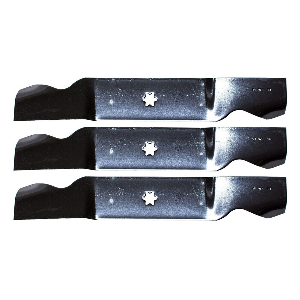 CUOFYUNL 3Pk Oregon High Lift Blades 0677X Fits 0677B 112-0931 2 1/2"-Center to Center 5/16"-Outer Hole .203"-Thickness 3"-Width