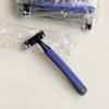 Individually Wrapped 3 Blades Razors Bulk, Travel Size Disposable Manual Razors with Stainless Steel Blade (Blue) (100) view 3