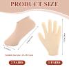 3 Pairs Silicone Socks, Silicone Glove Socks Set for Dry Cracked Feet and Hands, Reusable Soft Moisturizing Silicon Sock for Cracked Heel and Softening Rough Skin, Calluses view 2