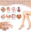 3 Pairs Silicone Socks, Silicone Glove Socks Set for Dry Cracked Feet and Hands, Reusable Soft Moisturizing Silicon Sock for Cracked Heel and Softening Rough Skin, Calluses view 3