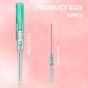 IV Catheter Piercing Needles 50Pcs - Combofix 18G Catheter Needles Kit for Ear Nose Lip Belly Navel Body Piercing Needles Hollow IV Start Kits Piercing Supplies Tools view 3