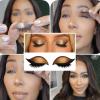 6 Pair Lazy Eye Shadow Eyelash Patch, Gold Eyeshadow Eyelash Stickers,2-in-1 Reusable Eyeshadow & Eyelash Makeup Stickers, Lazy Makeups Tool for All Eye Shapes (Gold) view 3
