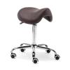 JAVPTAV Rolling Saddle Stool Chair with Wheels Comfortable Leather Saddle Stool for Clinic Dentist Spa Adjustable 19" 23" Height Ergonomic Design(Brown) view 1
