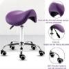 JAVPTAV Rolling Saddle Stool Chair with Wheels Comfortable Leather Saddle Stool for Clinic Dentist Spa Adjustable 19" 23" Height Ergonomic Design(Brown) view 4