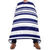 Navy Blue White Stripes Hair Dye Cape Washable, Barber Clothes Protector, Haircut Capes for Adults view 2