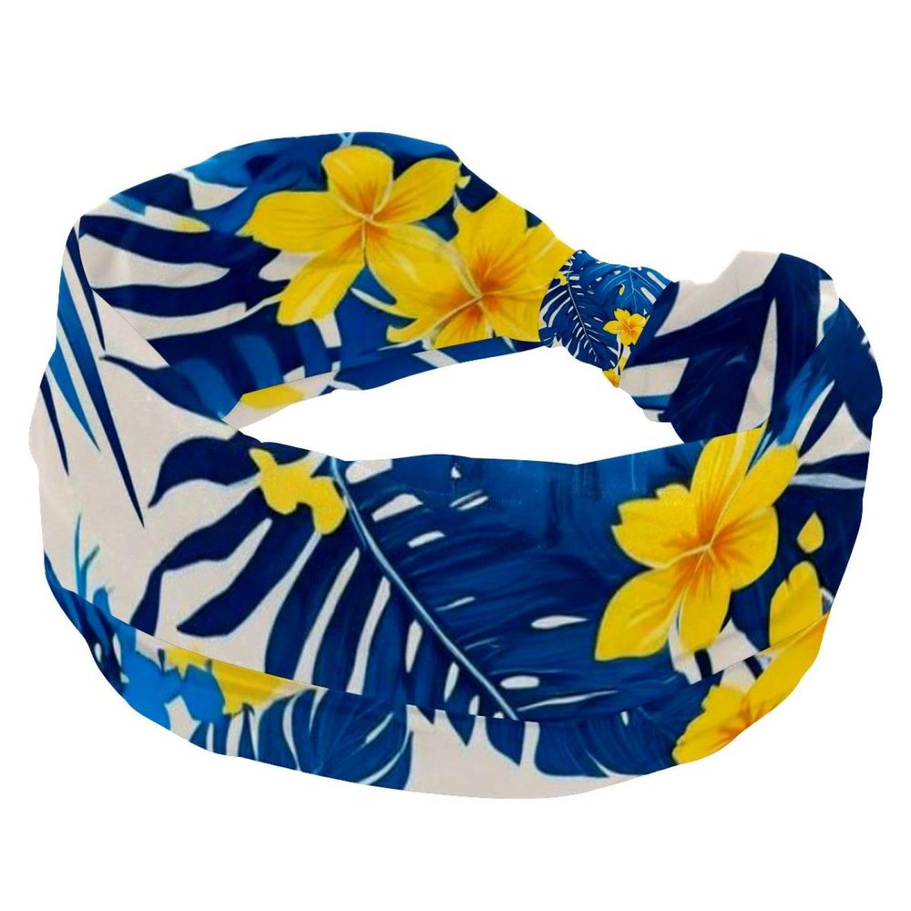 1 Pack Headbands for Women Non Slip Elastic Sports Hair Bands for Women, Soft Cloth Headband for Workout Yoga Fashion Hair Accessories,Art Leaf-179