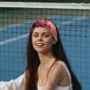 1 Pack Headbands for Women Non Slip Elastic Sports Hair Bands for Women, Soft Cloth Headband for Workout Yoga Fashion Hair Accessories,Pink Art Cherry Blossom-446 view 2