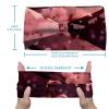 1 Pack Headbands for Women Non Slip Elastic Sports Hair Bands for Women, Soft Cloth Headband for Workout Yoga Fashion Hair Accessories,Pink Art Cherry Blossom-446 view 3