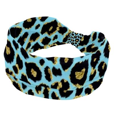 1 Pack Colored Leopard Print-1080 Elastic Soft Fabric Non-Slip Women's Fashion Headbands - Soft, Wide, and Stylish for All Occasions
