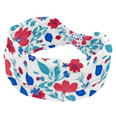 1 Pack Art Flower-684 Elastic Soft Fabric Non-Slip Women's Fashion Headbands - Soft, Wide, and Stylish for All Occasions