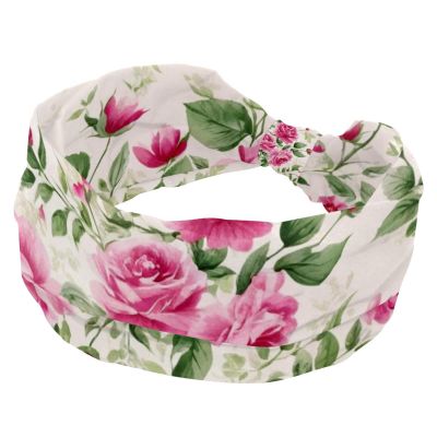 1 Pack Wide Headbands For Women Elastic Headband Art Flower-703 Head Bands Women's Hair Band Turban Workout Soft Sweat Hairband Accessories